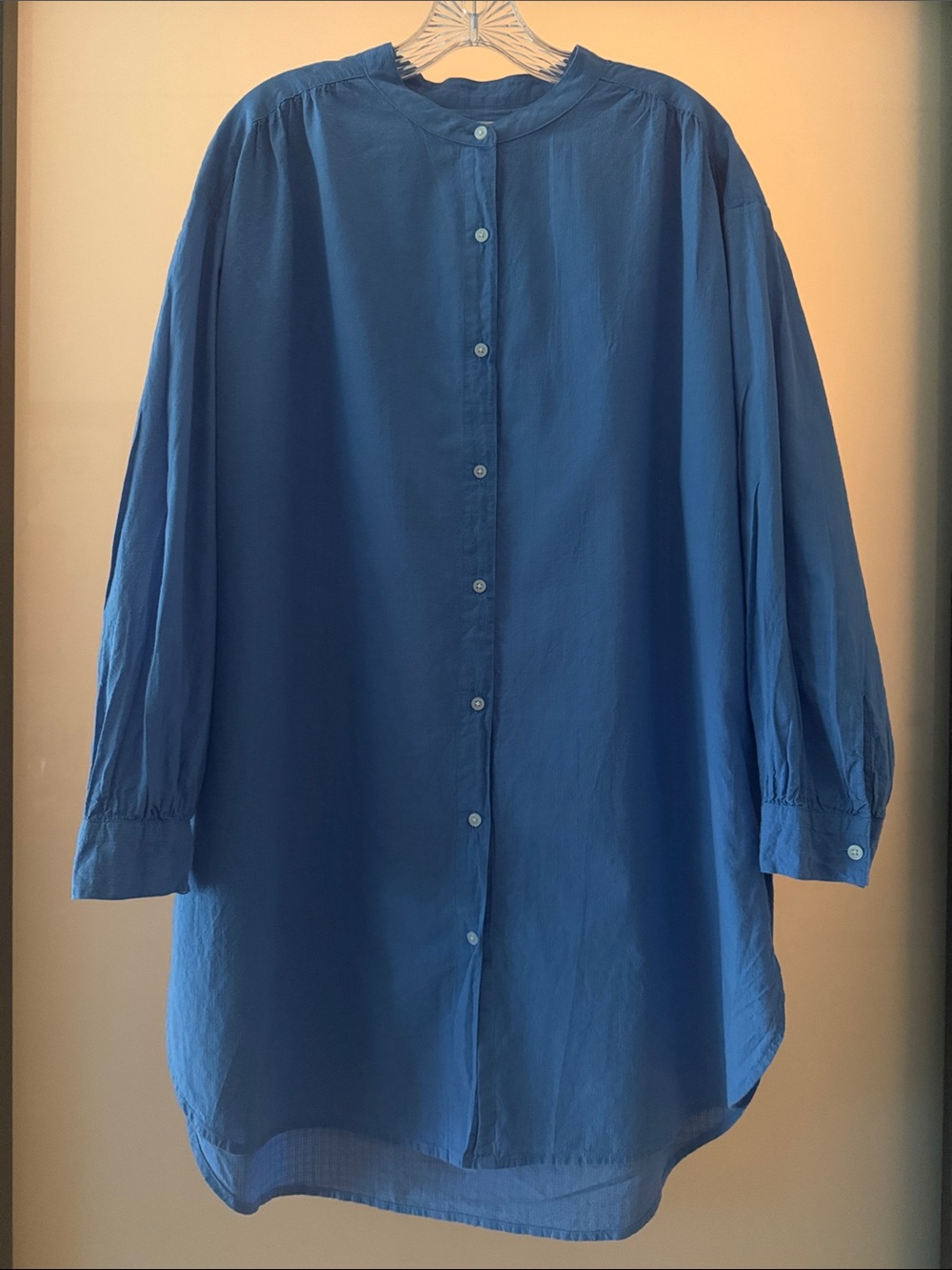 Everlane The Gauze Oversized Shirt - Blue Opal